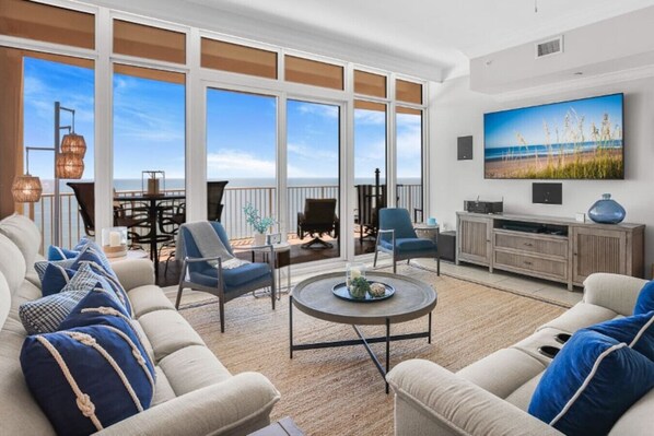 TV, DVD player, stereo