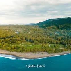 Cabana standard, sacada, vista para a praia | Área de estar