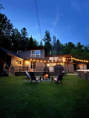 Maison du lac, 5BR avec plage de sable, SPA et feu