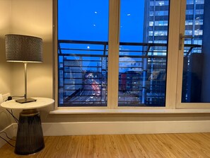 Deluxe Apartment, Balcony, City View | Living area - The Cardiff Apartment (Cardiff)