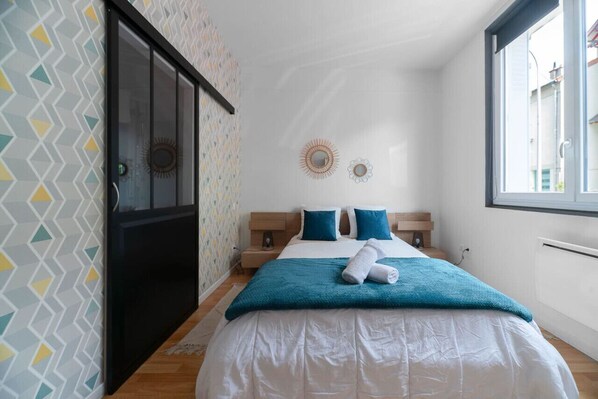 1 soverom, strykejern/-brett, reiseseng for barn og wi-fi (inkludert)