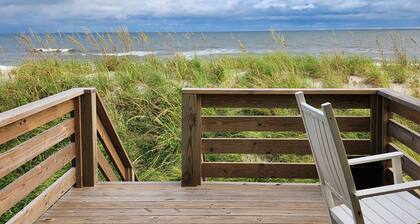 Mine, Mine, Mine - an oceanfront 3-bedroom/2-bathroom house on Oak Island, NC.