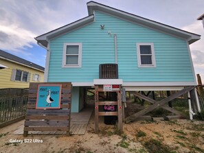 Exterior - Mine, Mine, Mine - an oceanfront 3-bedroom/2-bathroom house on Oak Island, NC. (Oak Island)