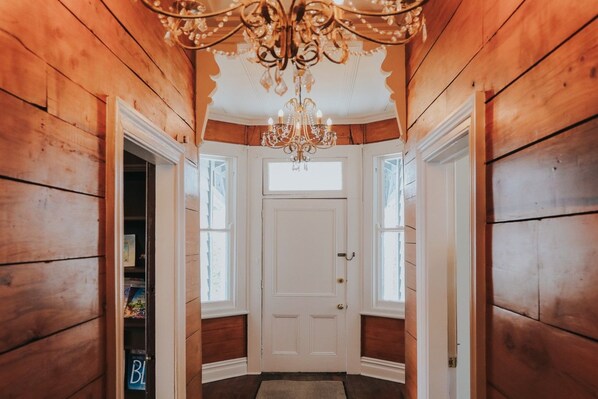 Original timber entrance hall