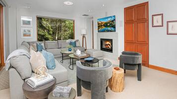 Televisión, chimenea