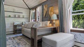 Smart TV, fireplace, foosball, offices