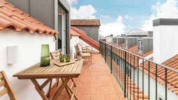 Estudio panorámico, 1 cama doble, terraza, vistas a la ciudad (6ª planta sin ascensor) | Vista a la ciudad