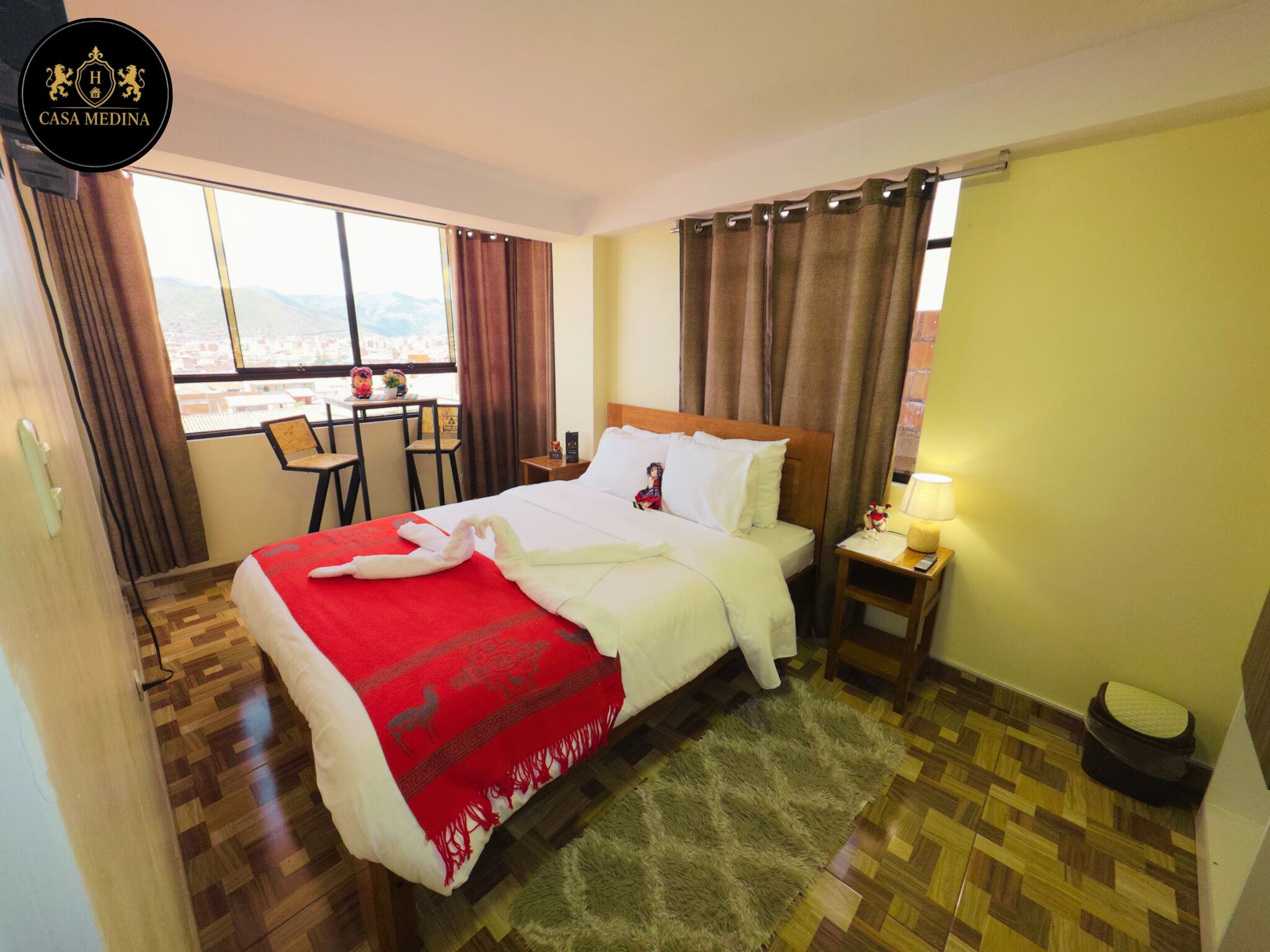 Hypo-allergenic bedding, down duvets, blackout curtains, free WiFi