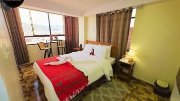 Hypo-allergenic bedding, down comforters, blackout drapes, free WiFi