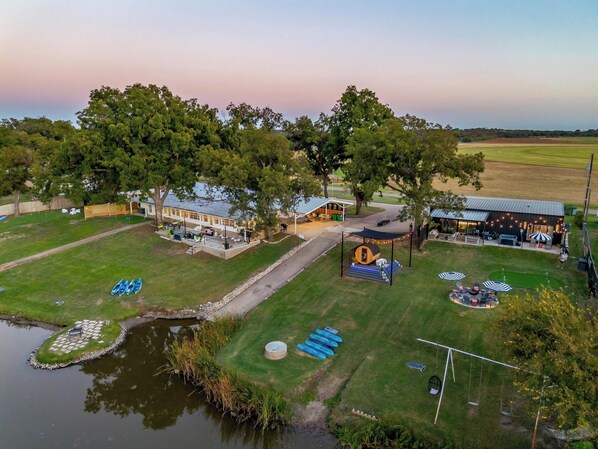 Exterior - Lake Retreat w/ 3 Homes, Sleeps 37, Hot Tubs, Sauna, Golf, Amenities Galore! (Granbury)