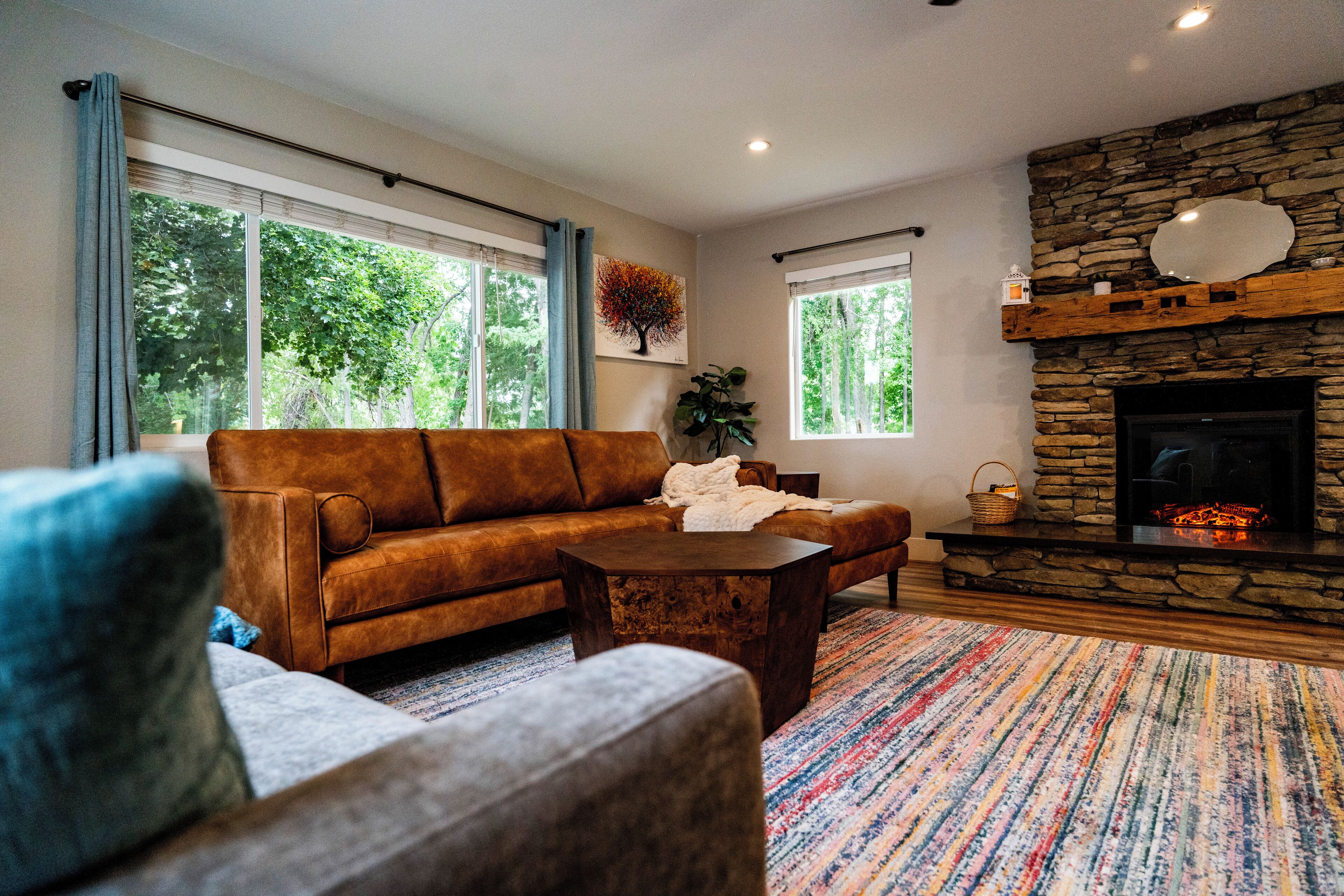 TV connectée, cheminée