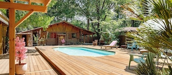 Chalet 'Cap Ferret Villa Grand Bois' with Private Pool, Terrace, and Garden