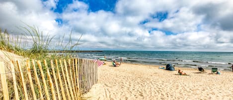 Vlak bij het strand