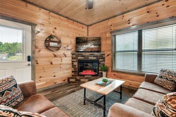 TV connectée, cheminée, jeux vidéo