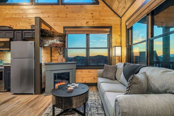 Smart TV, fireplace, video games