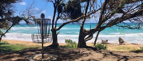 Plage, chaises longues, serviettes de plage