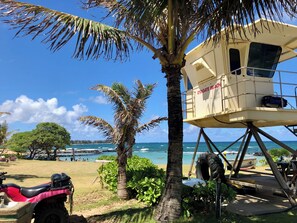 Am Strand, Liegestühle, Strandtücher