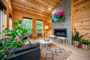 Smart TV, fireplace