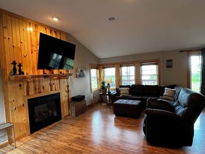 TV connectée, cheminée