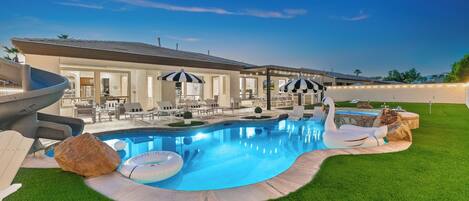 Outdoor pool, a heated pool