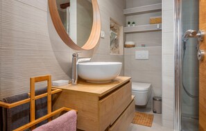 Shower, hair dryer