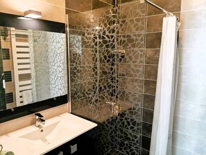 Shower, hair dryer