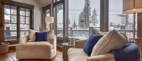 TV, fireplace, offices