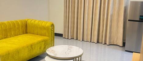 Superior Apartment, Balcony, City View | Living area