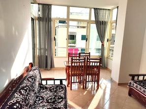Apartment, 2 Bedrooms, Smoking, City View | Living area - Apartment in Iliria Beach (Durrës)