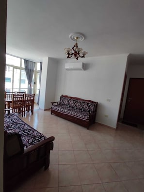 Apartment, 2 Bedrooms, Smoking, City View | Living room - Apartment in Iliria Beach (Durrës)