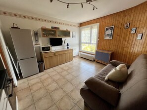 TV - Ski-In/Ski-Out Studio, Sleeps 4, Wi-Fi, Washer, Near Shops & Rink (Le Lioran)