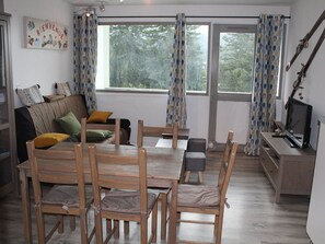 TV, DVD player - Beautifully renovated T2 apartment with balcony at the ski slope (Le Lioran)