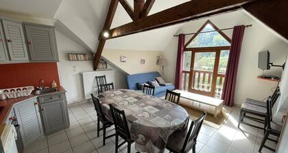 Chalet T3 près des pistes, 2 chambres, équipé, navette gratuite