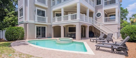 A heated pool