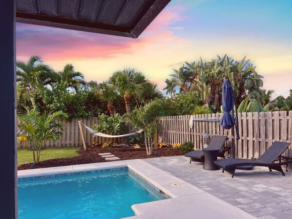 Outdoor pool, a heated pool