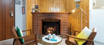 Cozy apartment with fireplace.
