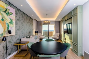 Superior Apartment, 2 Bedrooms, 2 Bathrooms, Lagoon View | Living area - Steyn City Hotel by Saxon (Midrand)