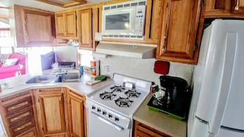 Fridge, microwave, paper towels