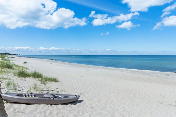 Vlak bij het strand, vissen