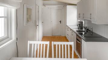 Fridge, dishwasher, coffee/tea maker