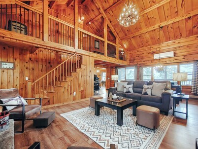 NEW!  3 Acre Log Cabin w/ Bay Views, Firepit & Grill Near Acadia
