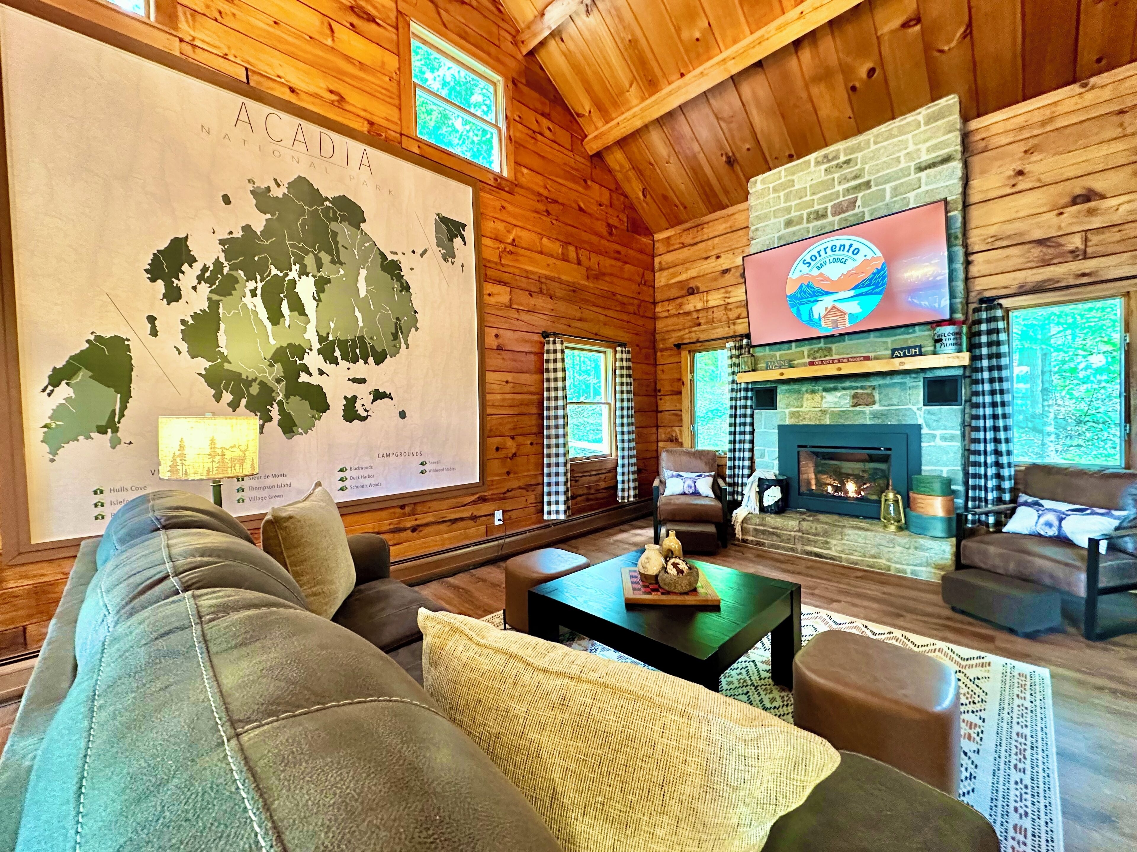 NEW!  3 Acre Log Cabin w/ Bay Views, Firepit & Grill Near Acadia
