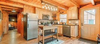 NEW! 3 Acre Log Cabin w/ Bay Views, Firepit & Grill Near Acadia