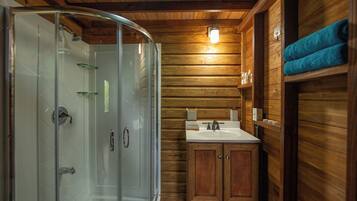 Towels, soap, shampoo, toilet paper