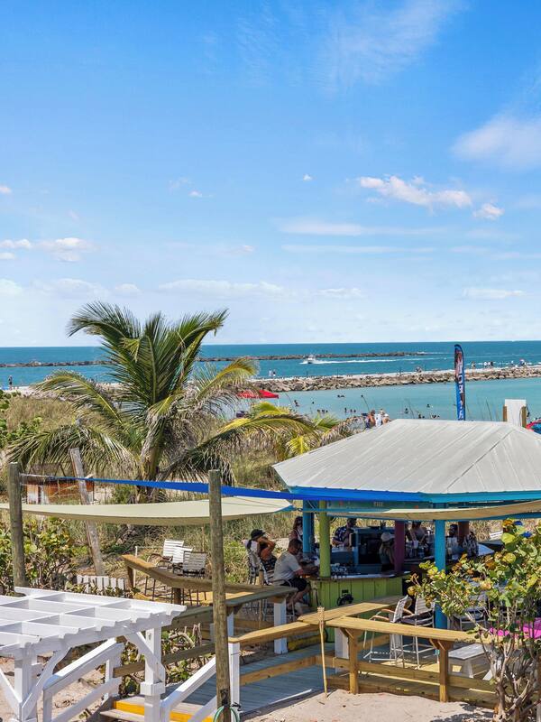 En la playa