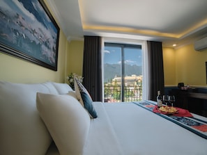 Chambre supérieure double, vue sur la montagne | Accès au Wi-Fi (inclus)