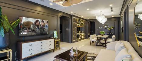 Smart TV, estéreo, monitor de computadora