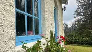 A house with a white exterior and blue window frames. - La Address Retreat (Ootacamund)
