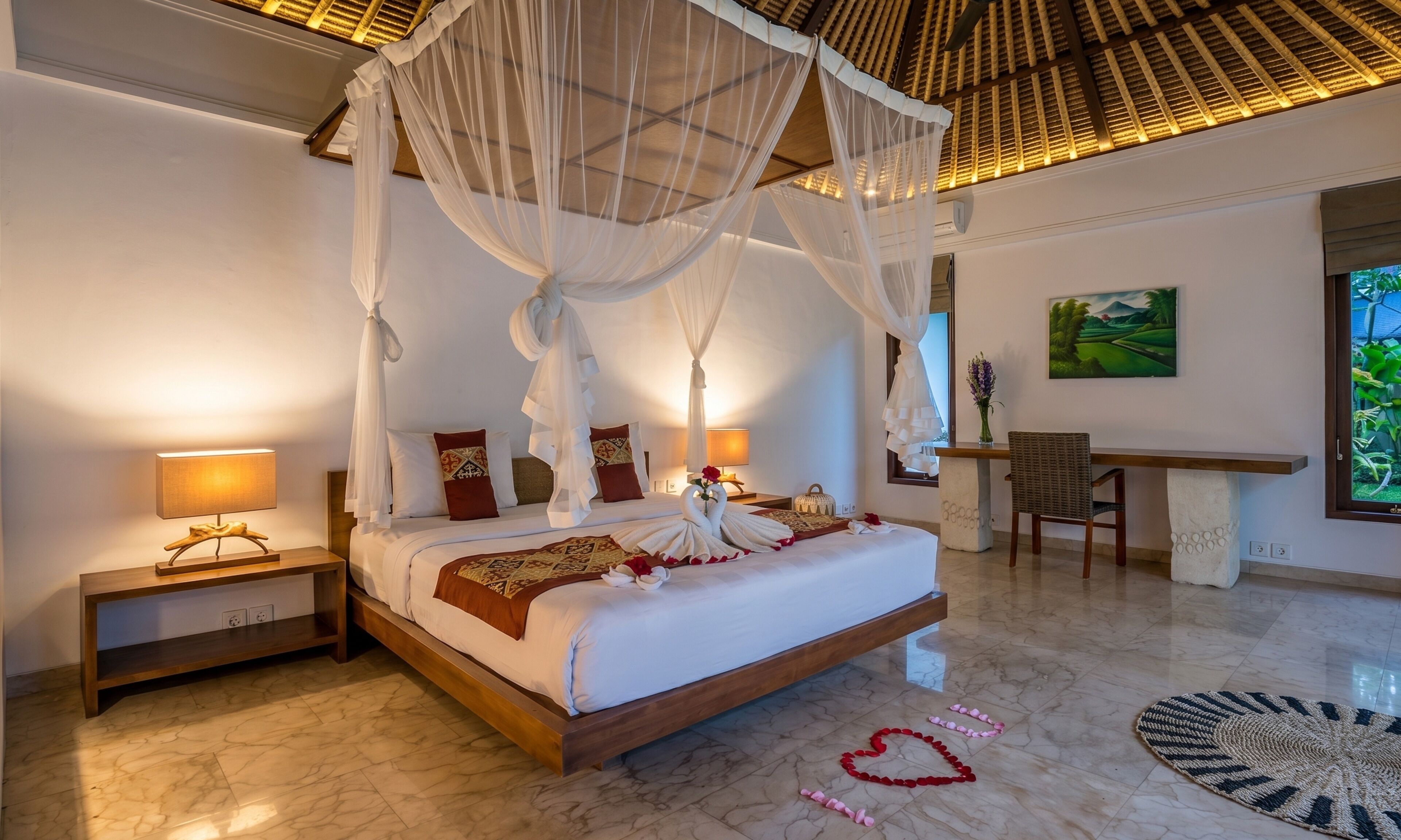 Deluxe-Villa, Gartenblick | 1 Schlafzimmer, schallisolierte Zimmer, kostenloses WLAN, Bettwäsche
