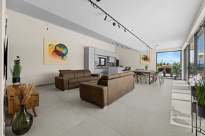 Villa, 4 Bedrooms | Living area | TV